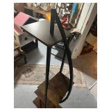Modern Wood and Metal Corner Shelving Unit