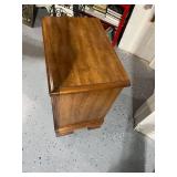 Vintage Wooden Bedside Table with Two Drawers