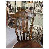 Ornate Vintage Wooden Chair with Carved Details