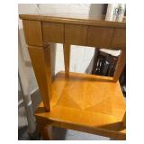 Pair of Vintage Wooden Side Tables with Geometric Inlay