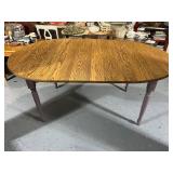 Extendable Wooden Dining Table with Painted Legs