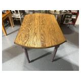 Extendable Wooden Dining Table with Painted Legs
