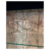 Set of Elegant Clear Glass Stemware - Wine/Cocktail Glasses