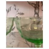 Pair of Vintage Green Glass Sherbet Dishes