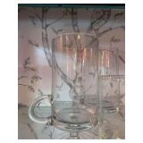 Collection of Etched Glassware with Animal Designs