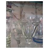 Collection of Etched Glassware with Animal Designs