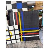 Set of 5 Abstract Geometric Paintings - Modern Art Collection