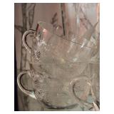 Elegant Vintage Etched Glassware Collection - Assorted Glasses & Cups