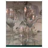 Elegant Vintage Etched Glassware Collection - Assorted Glasses & Cups