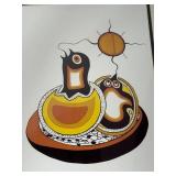 Set of 3 Diverse Art Prints Including Garnet Tobacco