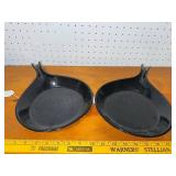 Pair of Ceramic Black Baking Dishes - Modern Design