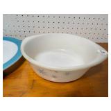 Vintage Turquoise Rim Platter & Starburst Mixing Bowl Set