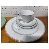 Vintage Fire-King Jadeite Cup & Saucer and Noritake China Set