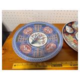 Lot of 2 Decorative Patterned Plates - Floral Motif