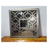 Decorative Square Mirror with Geometric Pattern