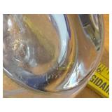 Signed Etched Crystal Vase with 