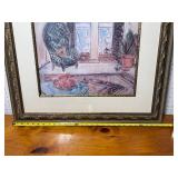 Framed Artwork with Sea View Interior Scene
