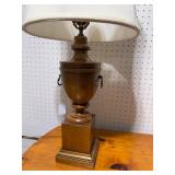 Elegant Vintage Wooden Table Lamp with Shade