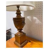 Elegant Vintage Wooden Table Lamp with Shade