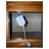 Vintage Wooden Wall Cabinet with Glass Doors