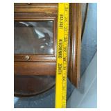 Vintage Wooden Wall Cabinet with Glass Doors