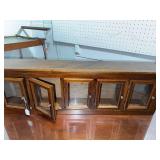 Vintage Wooden Wall Cabinet with Glass Doors