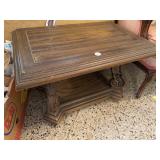 Vintage Wooden Side Table with Ornate Carved Legs
