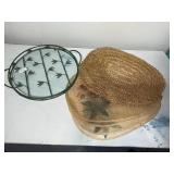 Glass Serving Tray with Bamboo Design & Assorted Placemats