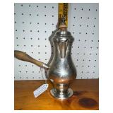Vintage Silver-Plated Chocolate Pot with Wooden Handle