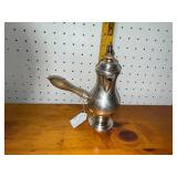 Vintage Silver-Plated Chocolate Pot with Wooden Handle