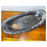 Vintage Silver-Plated Footed Bowl & Serving Tray Set