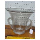 Clear Glass Urn with Dual Handles