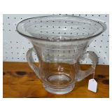 Clear Glass Urn with Dual Handles