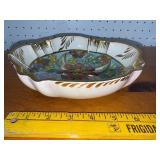 Vintage Hand-Painted Majolica Bowl, Quaregnon Belgium