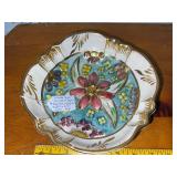 Vintage Hand-Painted Majolica Bowl, Quaregnon Belgium