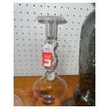 Vintage Glassware Collection: Bowl, Plate, & Candlesticks