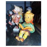Lot of 10 Vintage Porcelain Child Figurines - Various Designs