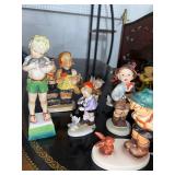 Lot of 10 Vintage Porcelain Child Figurines - Various Designs