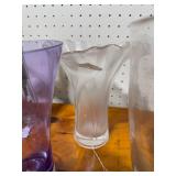 Assorted Vase and Decorative Lot: Glass, Milk Glass, Metal