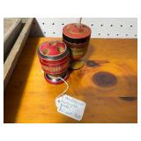 Hand-Carved Wooden Toothpick Holders and Rustic Wooden Tray Set