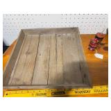 Hand-Carved Wooden Toothpick Holders and Rustic Wooden Tray Set