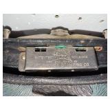 Vintage Black Leather Briefcase with Buckle Clasps
