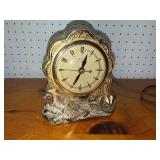 Vintage United Self Starting Electric Clock with Decorative Base