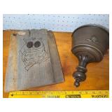 Rustic Owl Wooden Wall Art & Decorative Wall Sconce Set