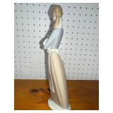 Lladro Porcelain Figurine - Girl Holding Lamb - 12" Handmade in Spain