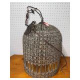 Vintage-Style Crystal Hanging Lamp with Intricate Detailing