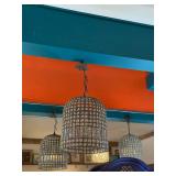 Vintage-Style Crystal Hanging Lamp with Intricate Detailing