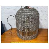 Vintage-Style Crystal Hanging Lamp with Intricate Detailing