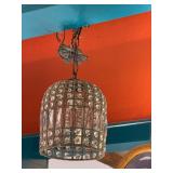 Vintage Crystal Pendant Chandelier with Ornate Metalwork