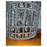 Vintage Crystal Pendant Chandelier with Ornate Metalwork